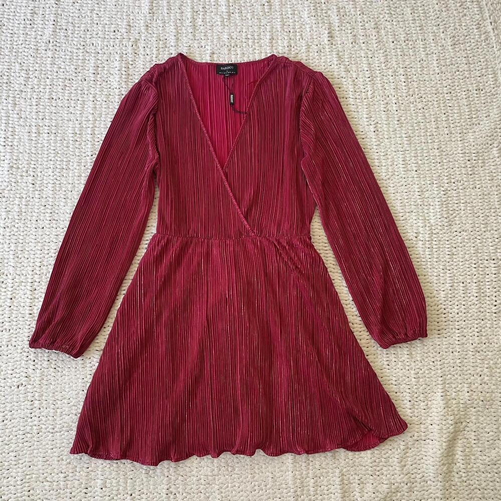 NWOT Bardot Women's Bellissa Pink Pleated Dress - Size XL - Picture 5 of 5